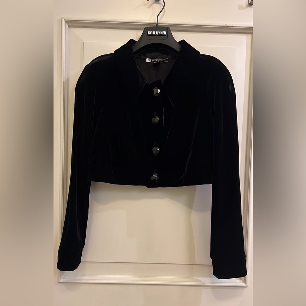 JS Collections Black Velvet Jacket